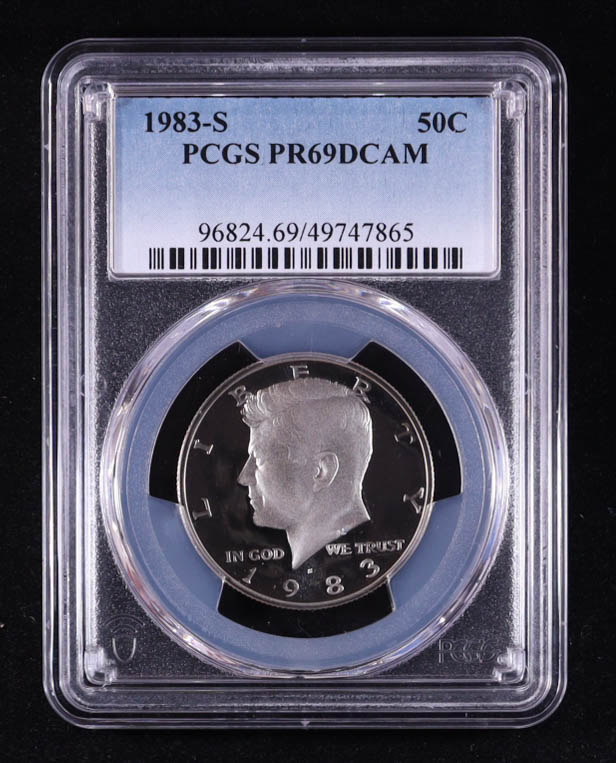 1983-S Kennedy Half Dollar - Deep Cameo Proof (PCGS PR69DCAM) at PristineAuction.com 1983-S Kennedy Half Dollar - Deep Cameo Proof (PCGS PR69DCAM) at PristineAuction.com