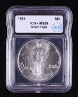 1989 American Silver Eagle (ICG MS69) at PristineAuction.com
