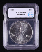 1989 American Silver Eagle (ICG MS69) at PristineAuction.com