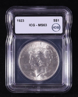 1923 Peace Silver Dollar (ICG MS63) at PristineAuction.com