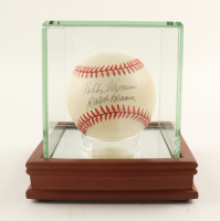 Bobby Thomson & Ralph Branca Signed ONL Baseball in Display Case (PSA) at PristineAuction.com