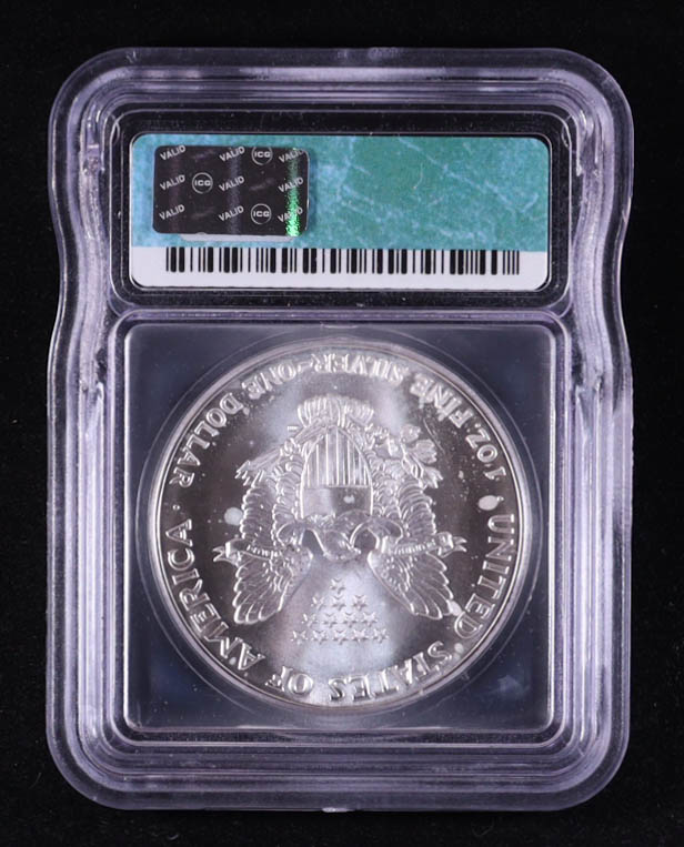 1990 American Silver Eagle (ICG MS69) at PristineAuction.com 1990 American Silver Eagle (ICG MS69) at PristineAuction.com