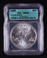 1990 American Silver Eagle (ICG MS69) at PristineAuction.com