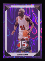 Dennis Rodman 2025 Leaf 15th Year Anniversary National Convention '91 Leaf Purple Lava #91B40 #4/7 at PristineAuction.com