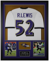 Ray Lewis Signed Custom Framed Jersey (JSA) at PristineAuction.com