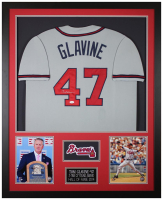 Tom Glavine Signed Custom Framed Jersey (JSA) at PristineAuction.com