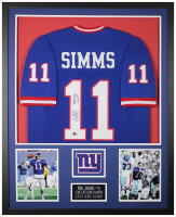 Phil Simms Signed Custom Framed Jersey Inscribed "SB XXI MVP" (Beckett) at PristineAuction.com