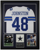 Daryl Johnston Signed Custom Framed Jersey (Beckett) at PristineAuction.com