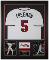 Freddie Freeman Signed Custom Framed Jersey (JSA) at PristineAuction.com