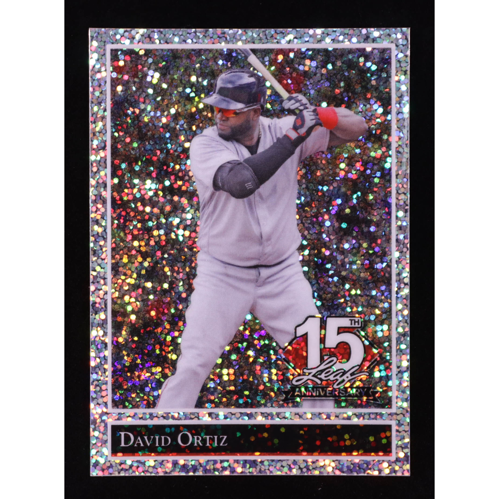 David Ortiz 2025 Leaf 15th Year Anniversary National Convention '92 Leaf Silver Sparkle #92B39 #11/15 at PristineAuction.com
