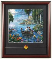 "Kiss the Girl" The Little Mermaid by Thomas Kinkade Custom Framed Art Print Display at PristineAuction.com
