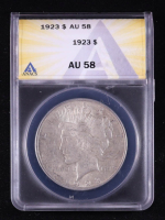 1923 Peace Silver Dollar (ANACS AU58) at PristineAuction.com