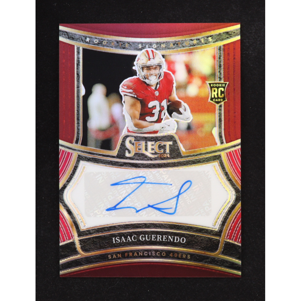 Isaac Guerendo 2024 Select Rookie Signatures Prizm Maroon #41 RC #8/75 at PristineAuction.com