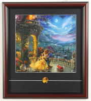 "Beauty and the Beast" by Thomas Kinkade Custom Framed Art Print Display at PristineAuction.com