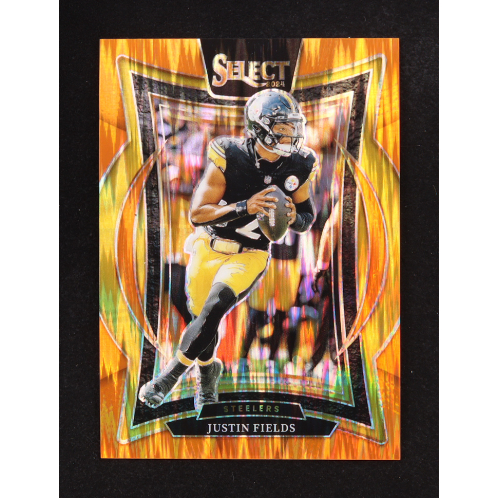 Justin Fields 2024 Select Prizm Orange Shock #74 #371/499 at PristineAuction.com