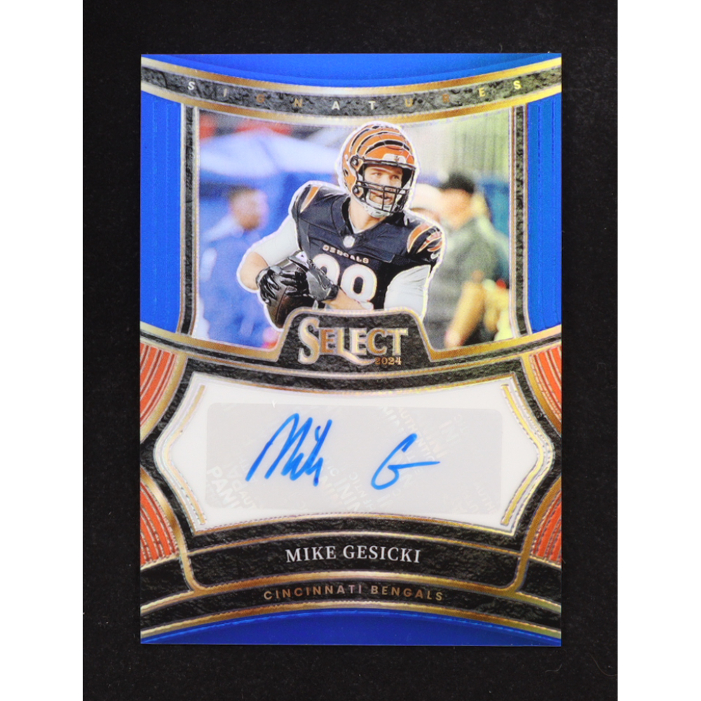 Mike Gesicki 2024 Select Signatures Prizm Blue #6 #33/149 at PristineAuction.com