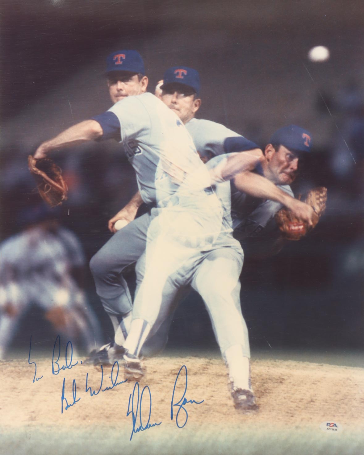 Nolan Ryan Signed Rangers 16x20 Photo Inscribed "Best Wishes" (PSA) at PristineAuction.com Nolan Ryan Signed Rangers 16x20 Photo Inscribed "Best Wishes" (PSA) at PristineAuction.com