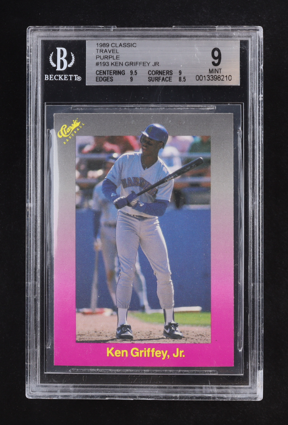 Ken Griffey Jr. 1989 Classic Travel Purple #193 RC (BGS 9) at PristineAuction.com Ken Griffey Jr. 1989 Classic Travel Purple #193 RC (BGS 9) at PristineAuction.com