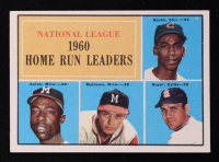 1961 Topps #43 NL Home Run Leaders Ernie Banks / Hank Aaron / Ed Mathews / Ken Boyer at PristineAuction.com