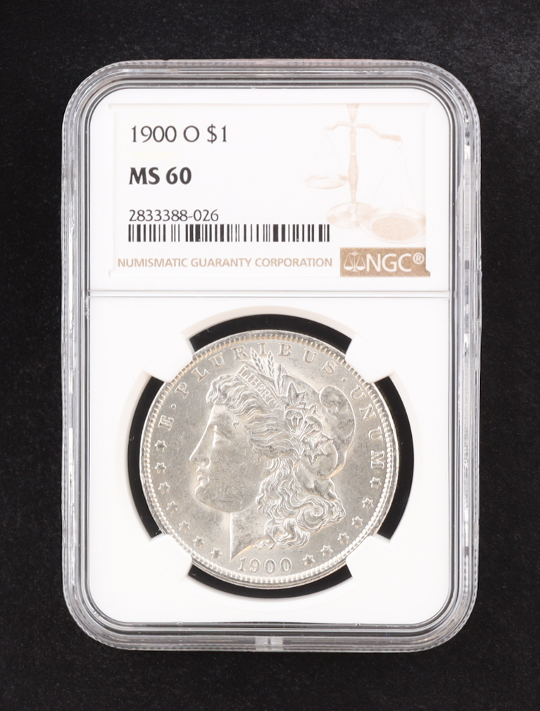 1900-O Morgan Silver Dollar (NGC MS60) at PristineAuction.com 1900-O Morgan Silver Dollar (NGC MS60) at PristineAuction.com