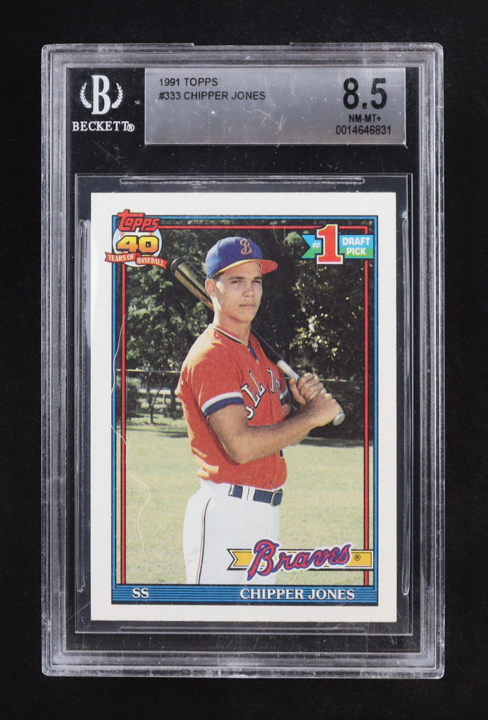 Chipper Jones 1991 Topps #333 RC (BGS 8.5) at PristineAuction.com Chipper Jones 1991 Topps #333 RC (BGS 8.5) at PristineAuction.com
