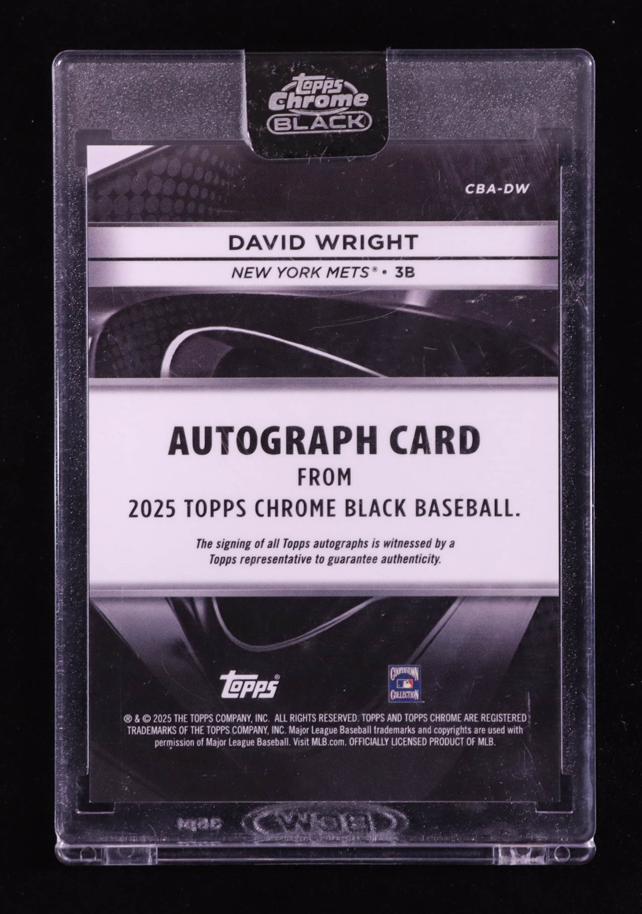 David Wright 2025 Topps Chrome Black Autographs Green Refractors #CBADW #89/99 at PristineAuction.com David Wright 2025 Topps Chrome Black Autographs Green Refractors #CBADW #89/99 at PristineAuction.com