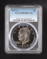 1977-S Eisenhower Silver Dollar - Deep Cameo Proof (PCGS PR69DCAM) at PristineAuction.com