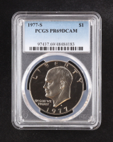 1977-S Eisenhower Silver Dollar - Deep Cameo Proof (PCGS PR69DCAM) at PristineAuction.com