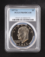 1977-S Eisenhower Silver Dollar - Deep Cameo Proof (PCGS PR69DCAM) at PristineAuction.com