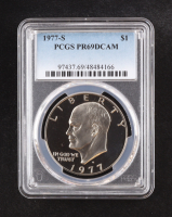 1977-S Eisenhower Silver Dollar - Deep Cameo Proof (PCGS PR69DCAM) at PristineAuction.com