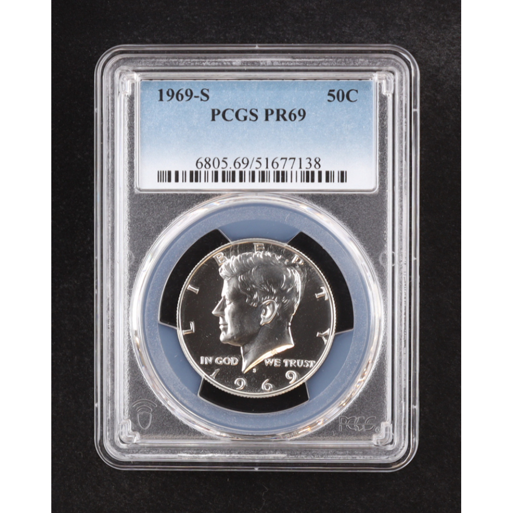 1969-S Kennedy Half Dollar - 40% Silver Proof (PCGS PR69) at PristineAuction.com