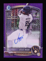 Jesus Made 2025 Bowman Chrome Mega Box Autographs Purple Refractors #BMAJM #183/199 RC at PristineAuction.com