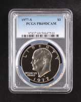 1977-S Eisenhower Silver Dollar - Deep Cameo Proof (PCGS PR69DCAM) at PristineAuction.com
