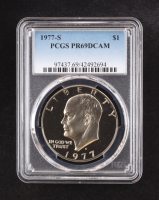 1977-S Eisenhower Silver Dollar - Deep Cameo Proof (PCGS PR69DCAM) at PristineAuction.com