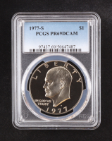 1977-S Eisenhower Silver Dollar - Deep Cameo Proof (PCGS PR69DCAM) at PristineAuction.com