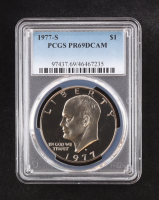1977-S Eisenhower Silver Dollar - Deep Cameo Proof (PCGS PR69DCAM) at PristineAuction.com
