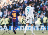 Christiano Ronaldo & Lionel Messi Signed 12x18 Photo (Beckett) at PristineAuction.com