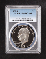 1977-S Eisenhower Silver Dollar - Deep Cameo Proof (PCGS PR69DCAM) at PristineAuction.com