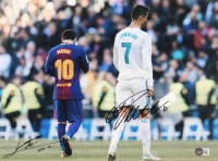 Christiano Ronaldo & Lionel Messi Signed 12x18 Photo (Beckett) at PristineAuction.com