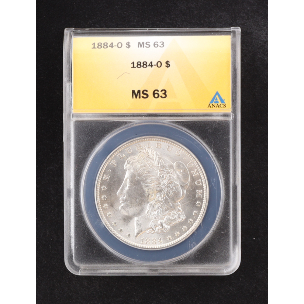1884-O Morgan Silver Dollar (ANACS MS63) at PristineAuction.com