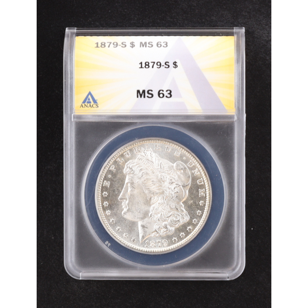 1879-S Morgan Silver Dollar (ANACS MS63) at PristineAuction.com