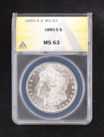 1880-S Morgan Silver Dollar (ANACS MS63) at PristineAuction.com