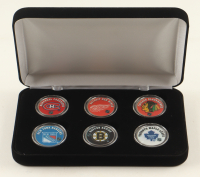 NHL Team Logo Colorized Set Of (6) Coins at PristineAuction.com