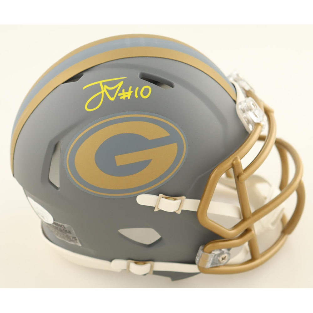 Jordan Love Signed Packers Slate Alternate Speed Mini Helmet (JSA) at PristineAuction.com