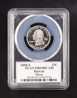 2008-S U.S. State Quarter Series, Hawaii - 90% Silver Deep Cameo Proof (PCGS PR69DCAM) at PristineAuction.com