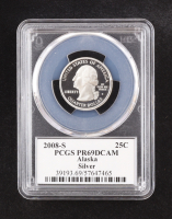 2008-S U.S. State Quarter Series, Alaska - 90% Silver Deep Cameo Proof (PCGS PR69DCAM) at PristineAuction.com