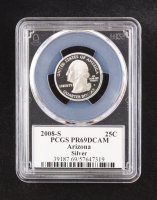 2008-S U.S. State Quarter Series, Arizona - 90% Silver Deep Cameo Proof (PCGS PR69DCAM) at PristineAuction.com