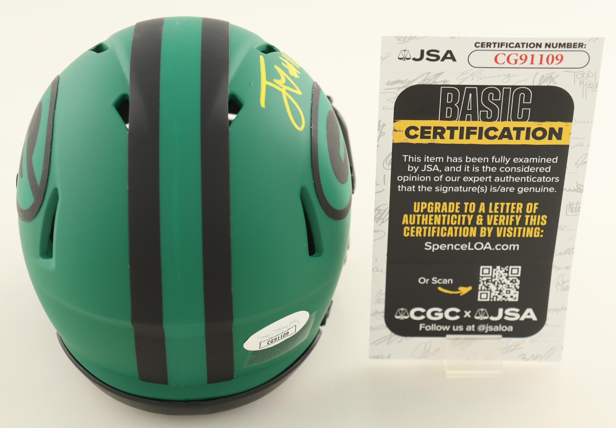 Jordan Love Signed Packers Rave Alternate Speed Mini Helmet (JSA) at PristineAuction.com Jordan Love Signed Packers Rave Alternate Speed Mini Helmet (JSA) at PristineAuction.com