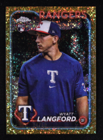 Wyatt Langford 2024 Topps Chrome Photo Variations Gold Speckle Refractors #122 RC #4/50 at PristineAuction.com