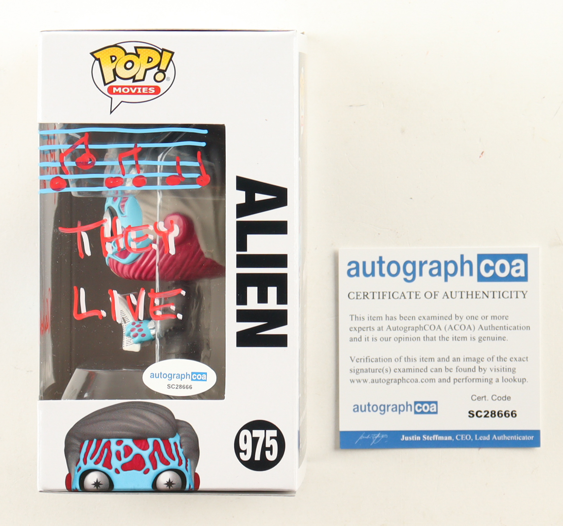 Alan Howarth Signed "They Live" #975 Alien Funko Pop! Vinyl Figure Inscribed "Composer" & "They Live" with Hand-Drawn Sketch (AutographCOA) at PristineAuction.com Alan Howarth Signed "They Live" #975 Alien Funko Pop! Vinyl Figure Inscribed "Composer" & "They Live" with Hand-Drawn Sketch (AutographCOA) at PristineAuction.com